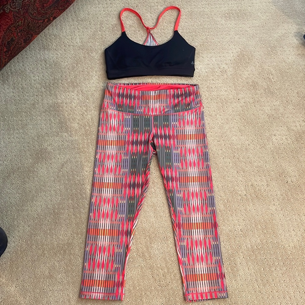 Womens’s prana leggings and sports bra